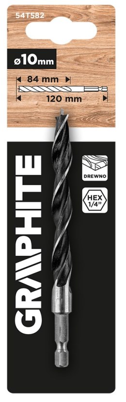 Wiertło do drewna Hex 10.0 mm