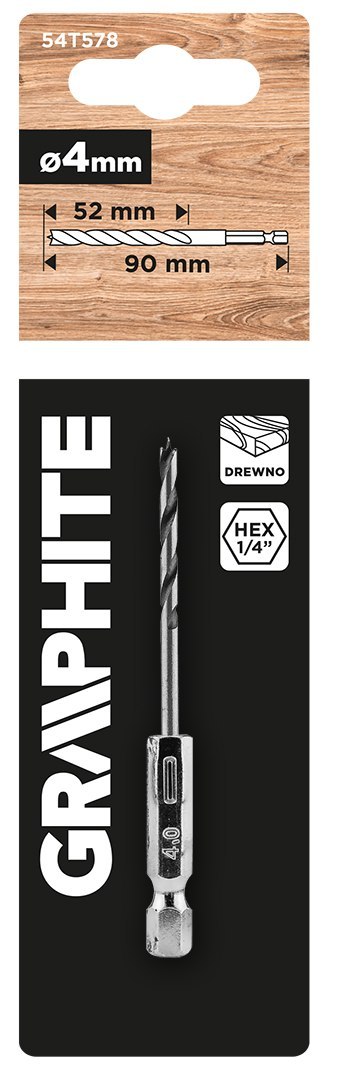 Wiertło do drewna Hex 4.0 mm Wiertło do drewna Hex 4.0 mm