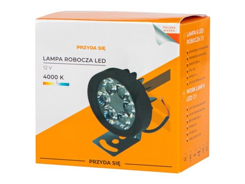 23-259# Samochodowa lampa robocza 6 led 12w 10v-30v 4000k 1200lm 23-259# Samochodowa lampa robocza 6 led 12w 10v-30v 4000k 1200lm