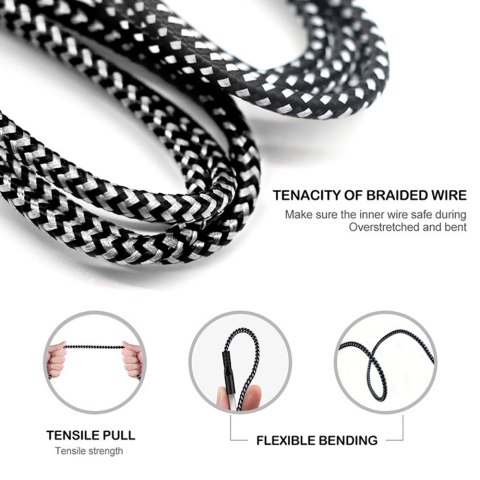 Kabel USB C Maclean, wspierający Fast Charge, przesył danych, 2.4A, 5V/2.4A, czarny, dł. 2m, MCE482 Kabel USB C Maclean, wspierający Fast Charge, przesył danych, 2.4A, 5V/2.4A, czarny, dł. 2m, MCE482