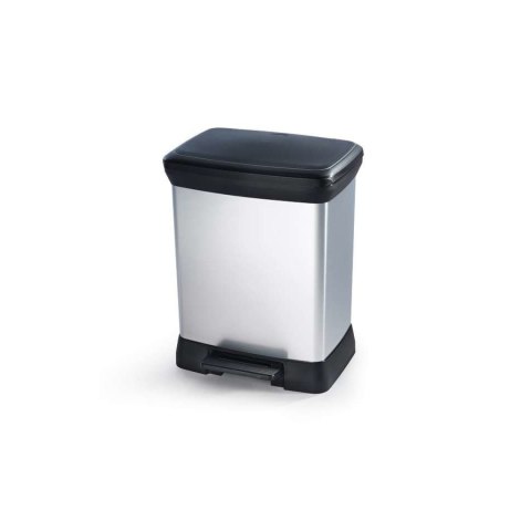 Kosz z pedałem do segregacji Curver Deco Bin metalalizowany 10+18L Kosz z pedałem do segregacji Curver Deco Bin metalalizowany 10+18L