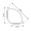 Listwa maskująca Maclean, kanał kablowy z taśmą, biała, 1.5m 43*23mm, MCTV-575