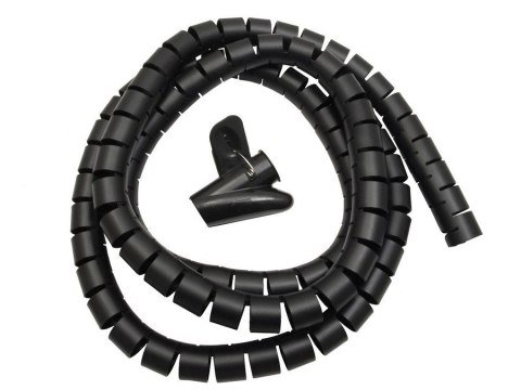 Organizator/maskownica kabli Maclean, 25mm x 2m, czarna, MCTV-676 B Organizator/maskownica kabli Maclean, 25mm x 2m, czarna, MCTV-676 B
