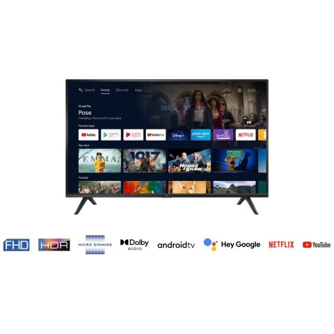 Telewizor TCL 40" FHD AndroidTV DVB-T2/C/S2 H.265 HEVC Telewizor TCL 40" FHD AndroidTV DVB-T2/C/S2 H.265 HEVC