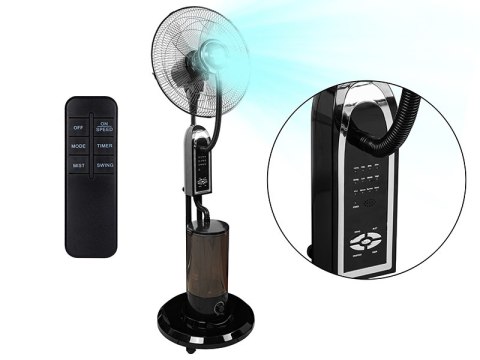 44-660# Wentylator stojący 16" 90w z funkcją mgiełki czarny 44-660# Wentylator stojący 16" 90w z funkcją mgiełki czarny