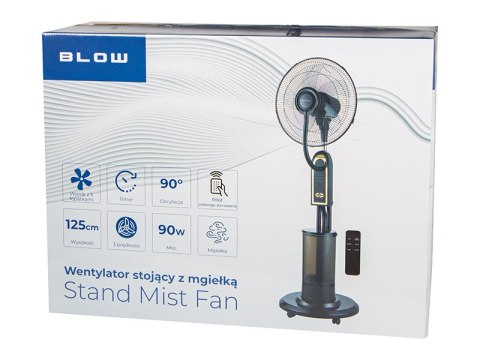 44-660# Wentylator stojący 16" 90w z funkcją mgiełki czarny 44-660# Wentylator stojący 16" 90w z funkcją mgiełki czarny
