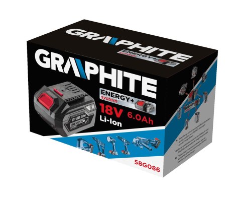 Akumulator Energy+ 18V, Li-Ion 6.0Ah Akumulator Energy+ 18V, Li-Ion 6.0Ah