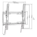 Uchwyt do TV Maclean, max VESA 400x400, 32-70", 45kg, reg. odchylenia +0°~-10°, MC-412