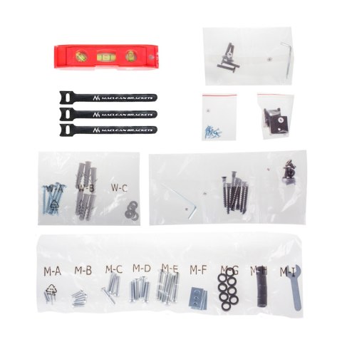 Uchwyt do TV Maclean, max VESA 800x600, 43-100", 80kg, reg.kąta w pionie i poziomie, profil 50-500mm, czarny, MC-423 Uchwyt do TV Maclean, max VESA 800x600, 43-100", 80kg, reg.kąta w pionie i poziomie, profil 50-500mm, czarny, MC-423