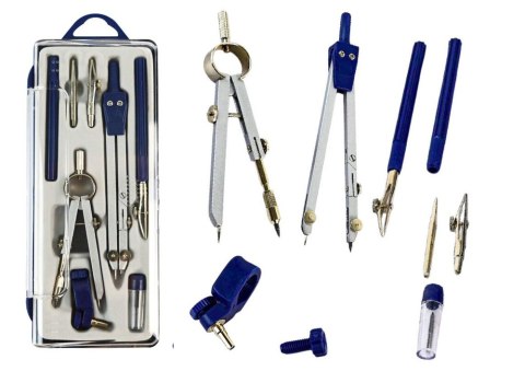 Zestaw Kreślarski Geometryczny Cyrkiel Te0chniczny Organizer 9 ele. Zestaw Kreślarski Geometryczny Cyrkiel Te0chniczny Organizer 9 ele.