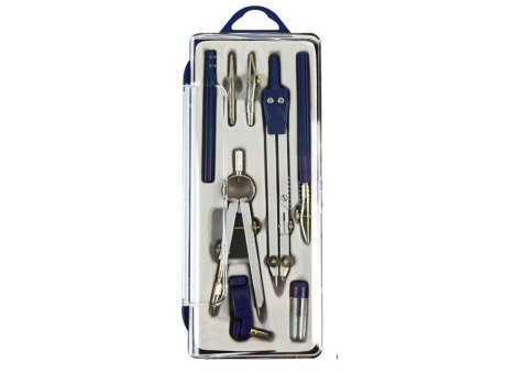 Zestaw Kreślarski Geometryczny Cyrkiel Te0chniczny Organizer 9 ele. Zestaw Kreślarski Geometryczny Cyrkiel Te0chniczny Organizer 9 ele.