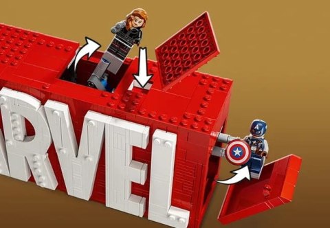 76313 - LEGO Super Heroes - Logo MARVEL z minifigurkami 76313 - LEGO Super Heroes - Logo MARVEL z minifigurkami