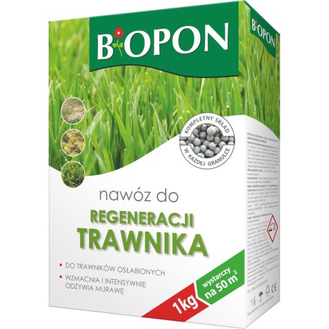 BOPON - Nawóz Do Regeneracji Trawnika Granulat 1kg BOPON - Nawóz Do Regeneracji Trawnika Granulat 1kg