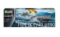 Model plastikowy german submarine t.ix c/40 1/144