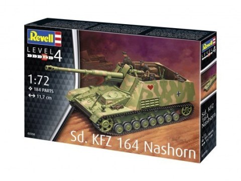 Model plastikowy sd.kfz. 164 nashorn 1/72 Model plastikowy sd.kfz. 164 nashorn 1/72