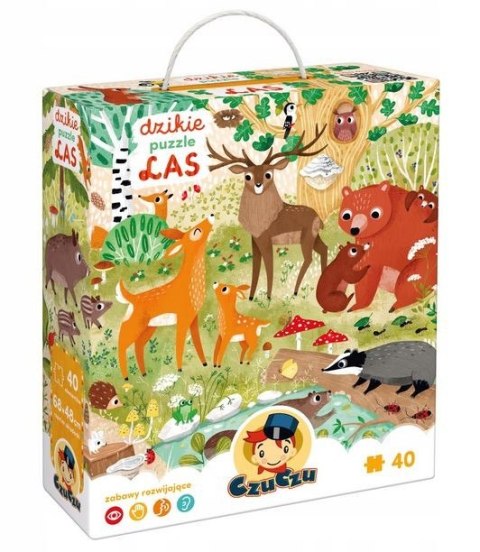 Puzzle dzikie puzzle - las 40 elementów Puzzle dzikie puzzle - las 40 elementów