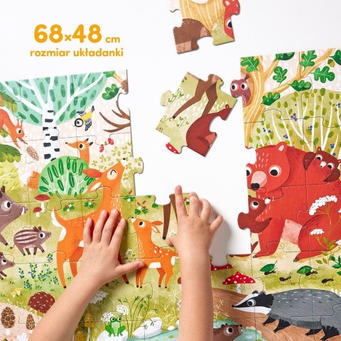 Puzzle dzikie puzzle - las 40 elementów Puzzle dzikie puzzle - las 40 elementów