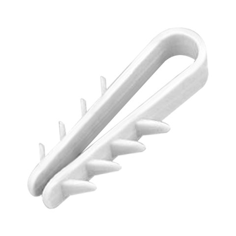 Uchwyt kablowy wbijany, przewód okrągły ? 18mm, biały, 20 szt. Uchwyt kablowy wbijany, przewód okrągły ? 18mm, biały, 20 szt.