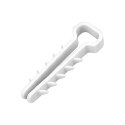 Uchwyt kablowy wbijany, przewód płaski 11x7mm, biały, 100 szt.
