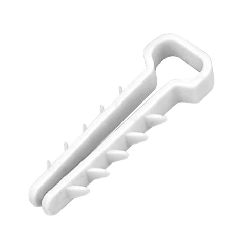 Uchwyt kablowy wbijany, przewód płaski 13x7mm, biały, 100 szt. Uchwyt kablowy wbijany, przewód płaski 13x7mm, biały, 100 szt.