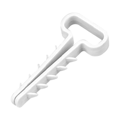 Uchwyt kablowy wbijany, przewód płaski 15x7mm, biały, 100 szt. Uchwyt kablowy wbijany, przewód płaski 15x7mm, biały, 100 szt.