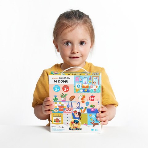 Puzzle co robimy w domu 24 elementy Puzzle co robimy w domu 24 elementy