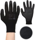 Rękawice Robocze MERCATOR Tech Black+Black PU - 12 Par (7 - S)