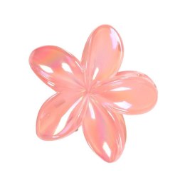 Spinka do włosów klamra XL kwiat pomarańcz opalizująca 7,5 x 8cm SP425