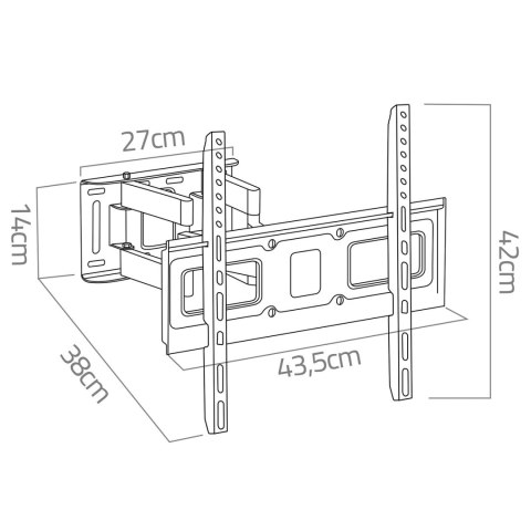 Uchwyt do telewizora 25-70 cali Humberg 50 kg Uchwyt do telewizora 25-70 cali Humberg 50 kg