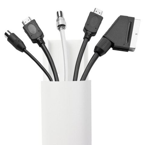 Aluminiowa listwa maskująca do kabli Maclean, 62x20x750mm, biała, MC-814 W Aluminiowa listwa maskująca do kabli Maclean, 62x20x750mm, biała, MC-814 W