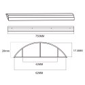 Aluminiowa listwa maskująca do kabli Maclean, 62x20x750mm, czarna, MC-814 B