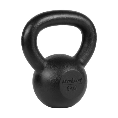 Kettlebell żeliwny 6kg, REBEL ACTIVE Kettlebell żeliwny 6kg, REBEL ACTIVE