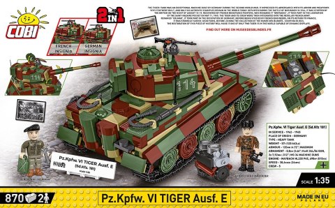 Klocki pz.kpfw. vi tiger ausf. e 870 klocków Klocki pz.kpfw. vi tiger ausf. e 870 klocków