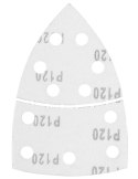 Papiery ścierne na rzep, żelazko 102 x 152 mm, P120, 5 szt., z 11 otworami