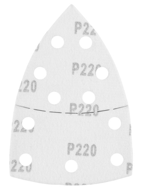 Papiery ścierne na rzep, żelazko 102 x 152 mm, P220, 5 szt., z 11 otworami Papiery ścierne na rzep, żelazko 102 x 152 mm, P220, 5 szt., z 11 otworami