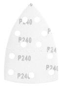 Papiery ścierne na rzep, żelazko 102 x 152 mm, P240, 5 szt., z 11 otworami