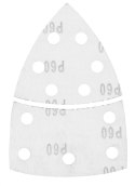 Papiery ścierne na rzep, żelazko 102 x 152 mm, P60, 5 szt., z 11 otworami