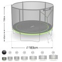 TRAMPOLINA OGRODOWA 6FT/183CM Z SIATKĄ ZEWNĘTRZNĄ I DRABINKĄ NEO-SPORT