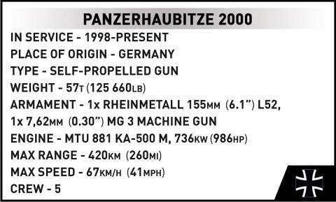 Klocki panzerhaubitze 2000 1006 klocków Klocki panzerhaubitze 2000 1006 klocków