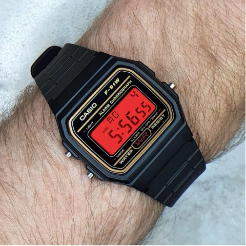ZEGAREK MĘSKI CASIO F-91WG-9QDF + BOX ZEGAREK MĘSKI CASIO F-91WG-9QDF + BOX