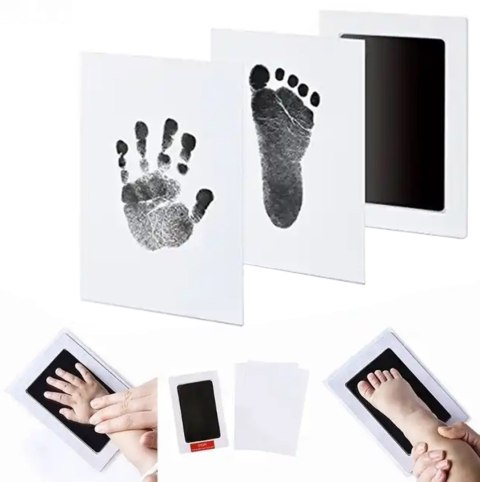 DA83 Niebrudzący odcisk rączki stópki 10x15,3 cm black DA83 Niebrudzący odcisk rączki stópki 10x15,3 cm black