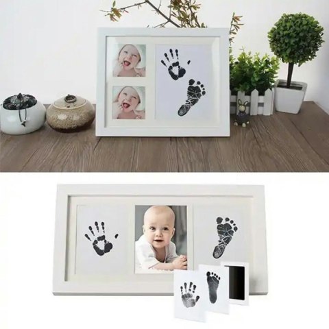 DA83 Niebrudzący odcisk rączki stópki 10x15,3 cm black DA83 Niebrudzący odcisk rączki stópki 10x15,3 cm black