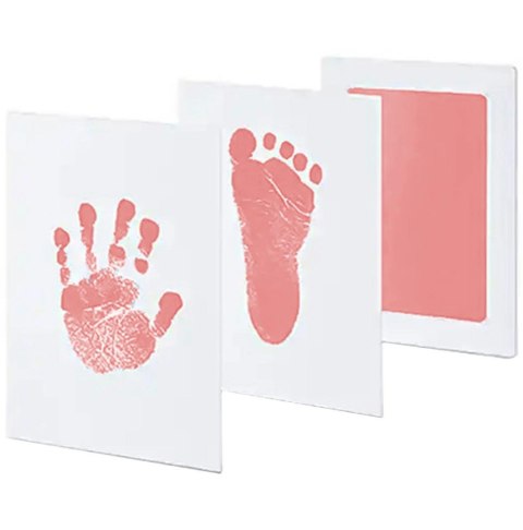 DA83B Niebrudzący odcisk rączki stópki 10x15,3 cm pink