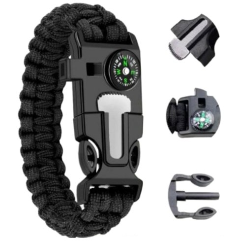 DA99 Bransoletka survival 5w1 black DA99 Bransoletka survival 5w1 black