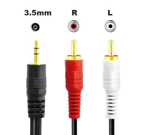 AK233A Kabel jack 3,5mm-2xrca cinch 1,25m AK233A Kabel jack 3,5mm-2xrca cinch 1,25m