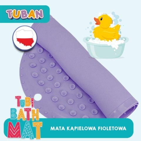 Mata kąpielowa antypoślizgowa fioletowa Mata kąpielowa antypoślizgowa fioletowa