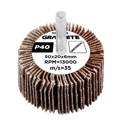 Ściernica listkowa trzpieniowa 50 x 20 x 6 mm, P40 Ściernica listkowa trzpieniowa 50 x 20 x 6 mm, P40