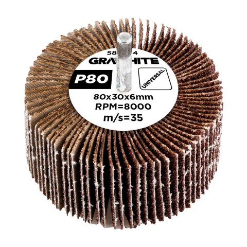 Ściernica listkowa trzpieniowa 80 x 30 x 6 mm, P80 Ściernica listkowa trzpieniowa 80 x 30 x 6 mm, P80