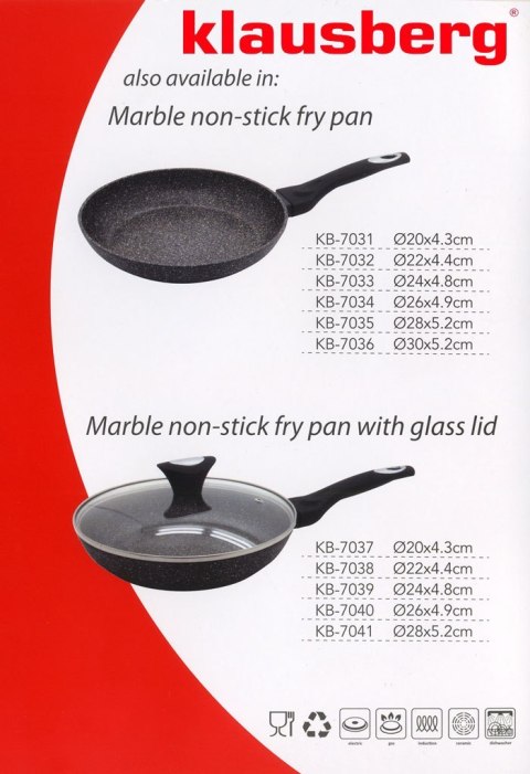 PATELNIA GRANITOWA 26CM KLAUSBERG MARMO GOLD KB-7040 PATELNIA GRANITOWA 26CM KLAUSBERG MARMO GOLD KB-7040