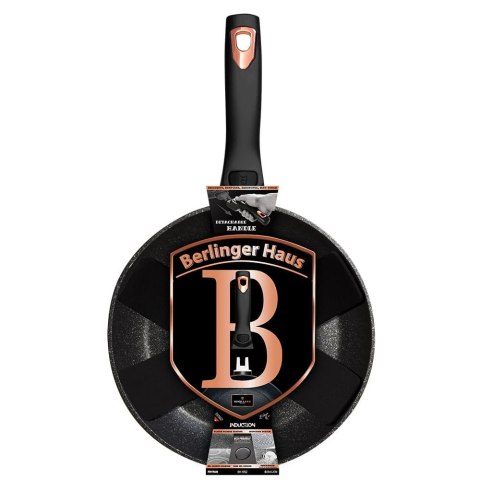 PATELNIA GRANITOWA ODPINANY UCHWYT 28cm BERLINGER HAUS BLACK ROSE BH-1952